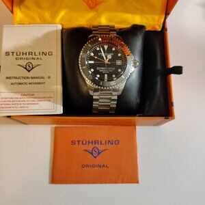 Stuhrling Depthmaster Heritage 883H Automatic Stainless Men's Diver Watch